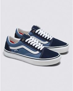 Vans | Skate Old Skool Navy/White Skate Shoe Vans Shoes Old Skool, Customised Vans, Long Skate, Vans Store, Vans Skate, Skate Shoe, Vans Slip On, Custom Vans, Swag Shoes