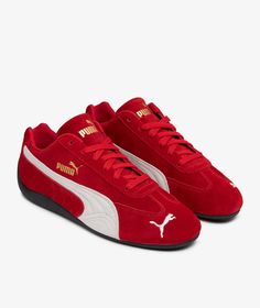 The Speedcat OG item  from the brand   Puma from the  Fall Winter 2024 campaign, is now available at SVD. Red Puma Shoes, Puma Speedcat, Puma Sports Shoes, Adidas Sl 72, Retro Trainers, Puma White, Sneakers Puma, Fall Winter 2024, Puma Sneakers