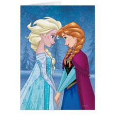 two frozen princesses face to face in the snow refrigerator magnets by zazzle