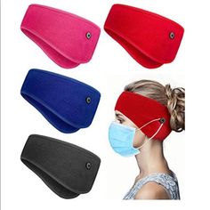 Each Ear Warmer Headband Has Designed With 2 Buttons On Each Side, Which Allows You To Attach The Straps Of Face Coverings To The Buttons Instead Of Your Ears, Provides A Protection For Your Ear, Relief Your Ears And Provide You A More Cozy Way To Wear The Face Coverings. The Elastic Button Headbands Are Made Of Polar Fleece Fabric, Lightweight, Soft And Comfortable To Touch, Durable And Stable, Not Easy To Fade, Break Or Wear, Can Serve You For A Long Time. These Winter Sports Headbands Is Not Headband Winter, Crochet Lace Collar, Button Headband, Burton Women, Headband Men, Denim Baseball Cap, Opera Gloves, Carhartt Womens, Winter Headbands