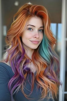 Mermaid Hair Ideas, Braid Video Tutorial, Short Pixie Cuts, Bubble Braid, Bubble Braids, Fun Hair, Colorful Hair, Mermaid Hair, Half Up