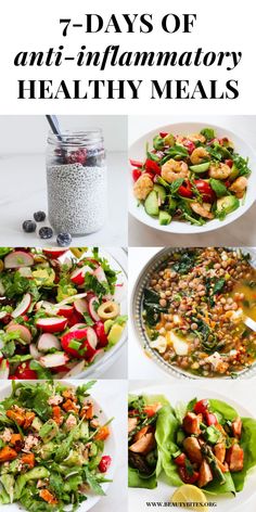 seven days of anti - inflamatory healthy meals