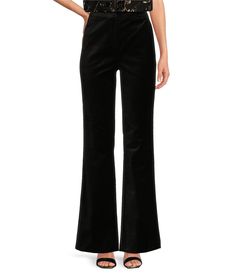 From Trina Turk&#x2C; these pants feature: Velveteen fabrication Straight kick-flare silhouette Mid riseSide slash pockets Front hook and zip closure Approx. 32" inseam Cotton/Tencel Dry clean Imported. Flare Pant, Kick Flares, Trina Turk, Dillard's, Flare Pants, Work Wear, Dry Clean, Clothes For Women, Pants