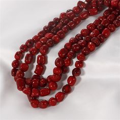 Red Natural Mother of Pearl Shell Beads, Red Bamboo Smooth Beads, Sea Bamboo Beads For Jewelry, Lustrous Sea Shell Bead {Material}: Shell {Size}:  bead 7-8mm, full strand about 50pcs beads Red Beaded Necklace With Oval Large Beads, Large Red Beads For Jewelry Making, Red Coral Beaded Bracelet With Polished Beads, Red Coral Beaded Bracelets With Polished Beads, Red Heart Beads For Jewelry Making, Red Beaded Bracelet With Polished Red Coral, Red Coral Beaded Bracelets With Round Beads, Red Polished Beads For Jewelry Making, Red Beaded Necklaces With 108 Beads For Jewelry Making