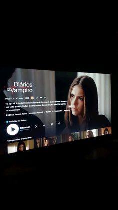 an image of a tv screen with the show diarios de vampireo on it