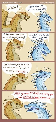 an image of a comic strip about how to draw a dragon's head and tail