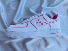 Custom hand painted AF1's. They come in many different colors and can also be personalized to have a word or phrase of your choice. For shipping time requests contact seller. Sneakers Athletic, Custom Hand Painted, A Word, Sacramento, Athletic Shoes, Bathing Beauties, Electronic Accessories, Hand Painted, Purses And Bags