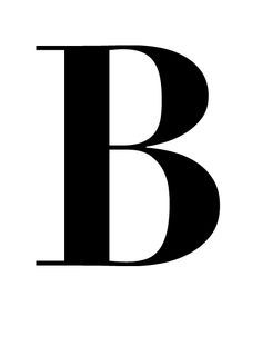 the letter b is shown in black and white