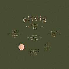 an olive green background with the word ollivia written in different languages and numbers