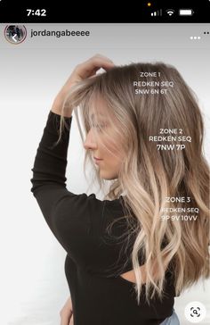 Hair Color Ideas With Formulas, Redken Shades Eq Formulas Natural Blonde, Balayage Hair Blonde Formula, Redken Shades Eq Formulas Ashy Blondes, Shades Formulas Hair Colors, Root Tap Shades Eq Formula, Shades Eq Toner Formulas Shadow Root, Redken Root Melt Formula, Low Light Formulas