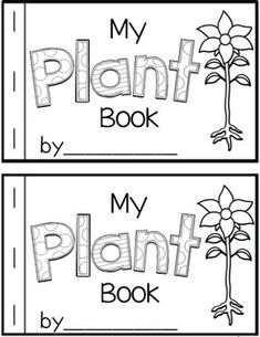 two plant bookmarks with the words, my plant book