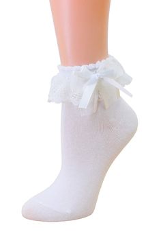 Cute Ruffle Socks, Dollete Clothes, Sheer Socks Outfit, Coquette Socks, Socks With Ruffles, White Lace Socks, Y2k Socks, Lacy Socks, Cute Ankle Socks