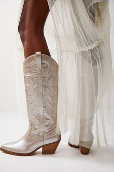 Vegan Acres Tall Western Boots | Free People Womens Tall Black Boots, Vegan Cowboy Boots, Tall Western Boots, Matisse Boots, Tall Western Boot, Wedding Shoes Boots, Cowgirl Wedding, Western Embroidery, Cowboy Wedding