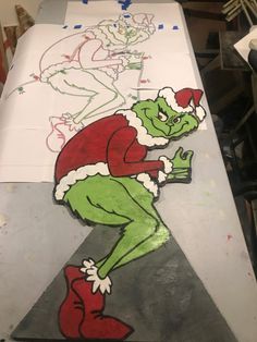 an image of a drawing of the grinch