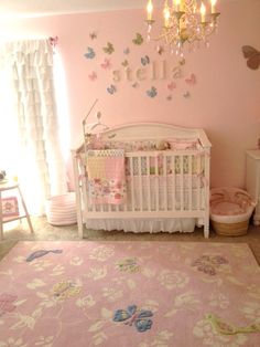 garden themed nurseries | Stella's Garden Themed Nursery Butterfly Nursery Themes, Garden Themed Nursery, Butterfly Baby Room, Butterfly Bedroom, Vintage Nursery Decor, Butterfly Nursery, Girl Nursery Room, Garden Nursery, Nursery Baby Room