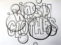 a drawing with the words flash in the circles written below and bubbles floating around it