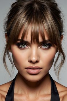 Trendy bangs haircut ideas | Cute hairstyle ideas Super Wispy Bangs, Wispy Bangs Round Face, Bangs Haircut Ideas, Cute Hairstyle Ideas, Trendy Bangs, Bangs Haircut, Color Balayage, Cute Hairstyle, Shorter Hair