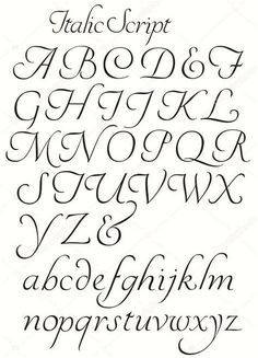 the alphabet and numbers are handwritten in cursive writing, including capital letters