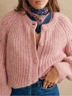 Lizakosht Women Pink Mohair Beaded Rib Knitting Cardigan Autumn Tone-on-tone Buttons Wool Sweaters Sweet Softy Warm Jumper Knitwear Size Bust(cm) Sleeve(cm) Length(cm) S 112 53 53 M 116 54 54 L 120 55 55 XL 124 56 56 NOTE: Please compare the detail sizes with yours before you buy!!! (2.54cm = 1inch) All are measured by hand, so please allow 2-3 cm mistake . window.adminAccountId=2678379019; Cardigan Rosa, Look Adidas, Estilo Indie, Skandinavian Fashion, Solid Color Sweater, Chunky Knit Cardigan, Pink Cardigan, Wool Cardigan, Parisian Style