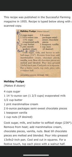 an old recipe book with instructions for making holiday puddings and other desserts on it