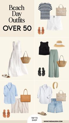 2024 Classic Summer Capsule Wardrobe for Women Over 50 — THE DAILEIGH #summeroutfit #summeroutfitdrawing #summeroutfitideas #summeroutfits #summeroutfits2024 #summeroutfitsforcollegegirl #summeroutfitswomen 5 Days Beach Outfits, Turks And Caicos Outfits Plus Size, 5 Day Beach Vacation Outfits, Pearshaped Fashion Plus Size, Summer Wardrobe Over 50, Elegant Beach Outfit Classy, Beach Mom Outfit, Beach Looks For Women Vacations, Beach Vacation Outfits Women