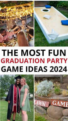 the most fun graduation party game ideas for families to play games on in their yard