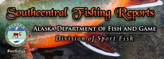 a fish with the words southern fishing reports alaska department of fish and game division of sport fish