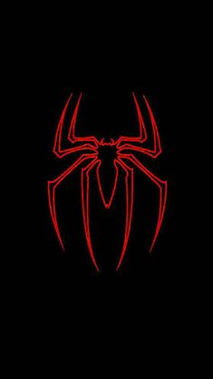 the spiderman logo in red on black wallpapers, iphone cases and other items