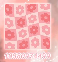 a pink and white flower pattern with the words 108074