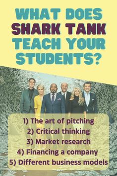 what does shark tank teach your students? info poster - click to enlarge