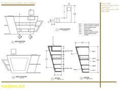 an architectural drawing showing the details for a kitchen cabinet