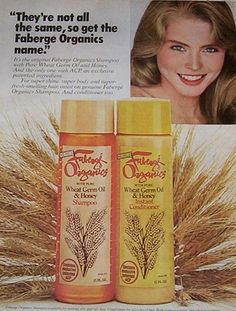 an advertisement for nature's organics hair products featuring wheat and oatmeal