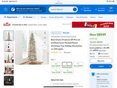 a screen shot of the homepage for christmas tree decorating supplies, including candles and ornaments