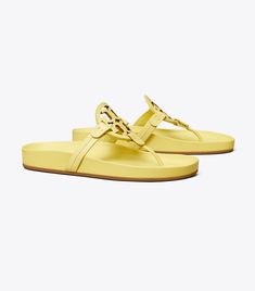 Miller Cloud: Women's Shoes | Sandals | Tory Burch Soft Sandals, Miller Sandal, Yellow Sandals, Green Sandals, Chic Sandals, Tory Burch Sandals, Tory Burch Miller, Tory Burch Miller Sandal, Footwear Design Women