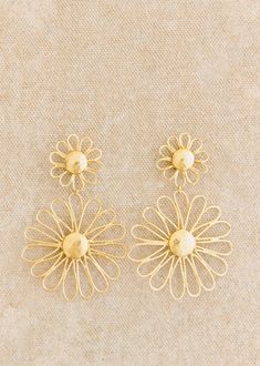 Gold plated recycled brass earrings;Weight of an earring : 7 grams / 0.2 oz;Height : 7 cm / 2.8 in;These earrings are suitable for pierced ears Ss 2024, Spring Earrings, Tailored Shorts, Gold Sandals, Rough Diamond, Brass Earrings, Mom Style, Parisian Style, Travel Outfit