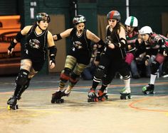 the roller derby is going down the road