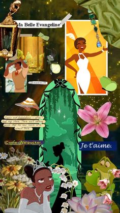 a collage of various images with flowers and other things in them, including an image of