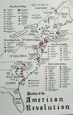 an old map with many different locations in it