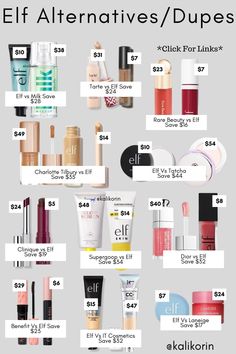 Elf Alternatives Best Drugstore Makeup, Makeup Help, Elf Cosmetics, Elf Makeup, High End Makeup, Makeup Game, Beauty Queen, Makeup Items, Drugstore Makeup