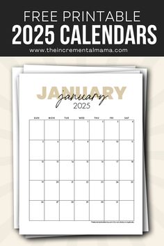 Get this free printable 2025 monthly calendar template in this simple yet classy beige design. Download all 12 calendars from January to December 2025. Simple Calendar, Calendar January, Beige Design, January To December, Calendar Templates