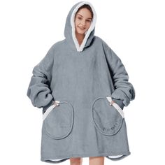 Zando Oversized Comfy Blanket Hoodie Women Wearable Hooded Blanket Adult Sherpa Fleece Sweatshirt Blanket with Hood Deep Pockets >>>These Zando oversized blanket hoodie are made of soft, skin-friendly high quality fabric, and designed with a double-layer, velvet facecloth outer layer with fluffy Sherpa lining, providing warmth and comfort for chilly days and nights, perfect for watching TV or on your lunch break. Two Deep Pocket DesignThese sherpa wearable blanket sweatshirt have two large front Blanket With Hood, Blanket Sweatshirt, Hoodie Pocket, Comfy Blanket, Sweatshirt Blanket, Comfy Blankets, Oversized Blanket, Blanket Hoodie, Hoodie Blanket