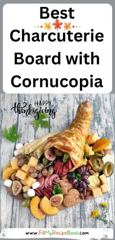 Best Charcuterie Board with Cornucopia recipe idea for Thanksgiving. Bake the easy puff pastry horn and add some fruits, various cheeses. Cornucopia Centerpiece Edible, Thanksgiving Charcuterie Cornucopia, Pillsbury Cornucopia, Making A Cornucopia, Cornucopia Charcuterie Board Ideas, Charcuterie Board Cornucopia, Thanksgiving Charcuterie Board Cornucopia, Cresent Roll Cornucopia, Thanksgiving Cornucopia Charcuterie