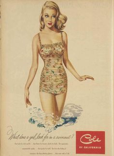 Australian Vintage, Pierre Balmain, 1940s Fashion, Swimsuit Fashion