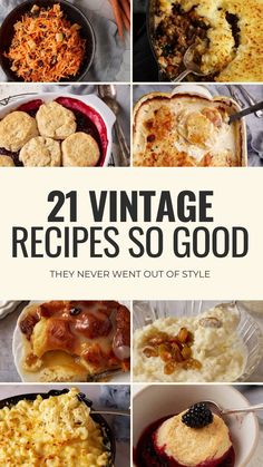 the cover of 21 vintage recipes so good they're never out of style,