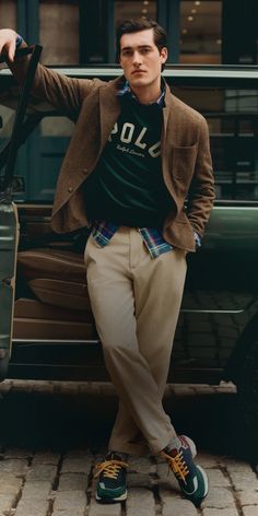 Ralph Lauren Style Men Casual, Mens Preppy Fall Fashion, Preppy Fashion Men, Preppy Mens Style, Preppy Look Men, Agent Aesthetic, Ralph Lauren Men Outfits, Ralph Lauren Tennis, Polo Ralph Lauren Outfits