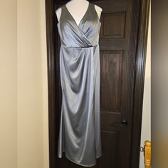 French Blue Blair Satin Dress Size 16 Disclaimers: - Worn Once - Just Dry Cleaned - Added Button For Easy Breastfeeding (See Picture) - Hemmed Length To Fit Me (I'm 5'5") - Altered Shoulder Straps (Removed About 1 In) 16 Dresses, French Blue, Size 16 Dresses, Satin Dress, Satin Dresses, Shoulder Straps, Size 16, Colorful Dresses, Satin