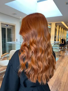 Long Ginger Hair With Layers, Long Ginger Hair Aesthetic, Dyed Auburn Hair, Soft Copper Hair, Ginger Hair Dye, Ginger Hair Dyed, Ginger Red Hair, Copper Blonde Hair, Ginger Red