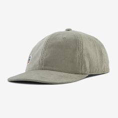 Featuring a brim made with Bureo’s fully traceable NetPlus® 100% recycled fishing nets, this unstructured six-panel hat is made of organic cotton corduroy for days on the beach, trail or anywhere between. Made in a Fair Trade Certified™ factory. | Patagonia Corduroy Cap in Sleet Green - Trucker Hats & Caps - Organic Cotton Patagonia Adjustable Flat Brim Hats, Patagonia Casual Trucker Hat With Curved Brim, Patagonia Adjustable Trucker Hat With Curved Brim, Casual Patagonia Trucker Hat With Curved Brim, Patagonia Trucker Hat With Curved Brim, Growing Cotton, Corduroy Cap, Fishing Nets, Water Usage