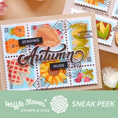 Sneak peek at our October release starts today! Let’s start with the much-anticipated Harvest-themed stencil for the original Postage Collage Die! This design has brought back so many warm Thanksgiving memories and makes us look forward to the get-together this November! . . . All new items will be available this Saturday, 10/5! . . . #PumpkinPatchWFC #WaffleFlowerCrafts #WaffleFlower #PostageCollageWFC #cardmaking #handemadecards Flower Branding, Hello Sweetie, Sweetie Pie, Flower Stamp, Flower Crafts, Fall Pumpkins, Sneak Peek, New Items, Waffles