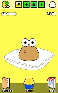 a cartoon character sitting on top of a pillow with the caption's name